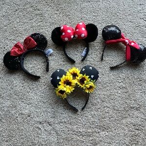 SUPER CUTE Disney Minnie Mouse Ears Headband Set